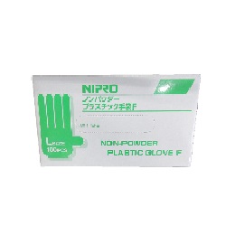 ニプロ ノンパウダープラスチック手袋 【Ｓ・Ｍサイズのみ注文可 